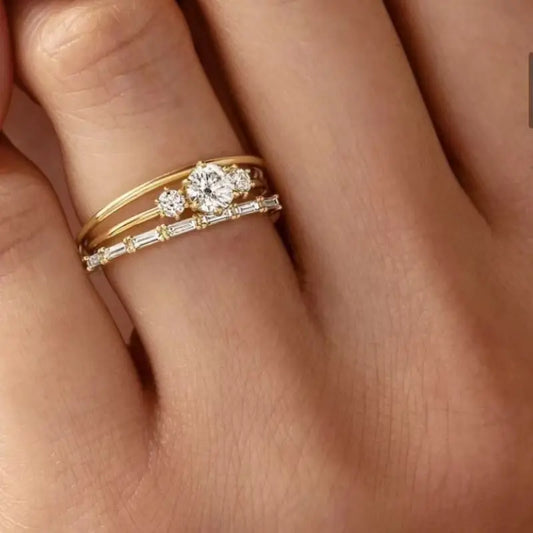 Elegant Gold Layered Ring