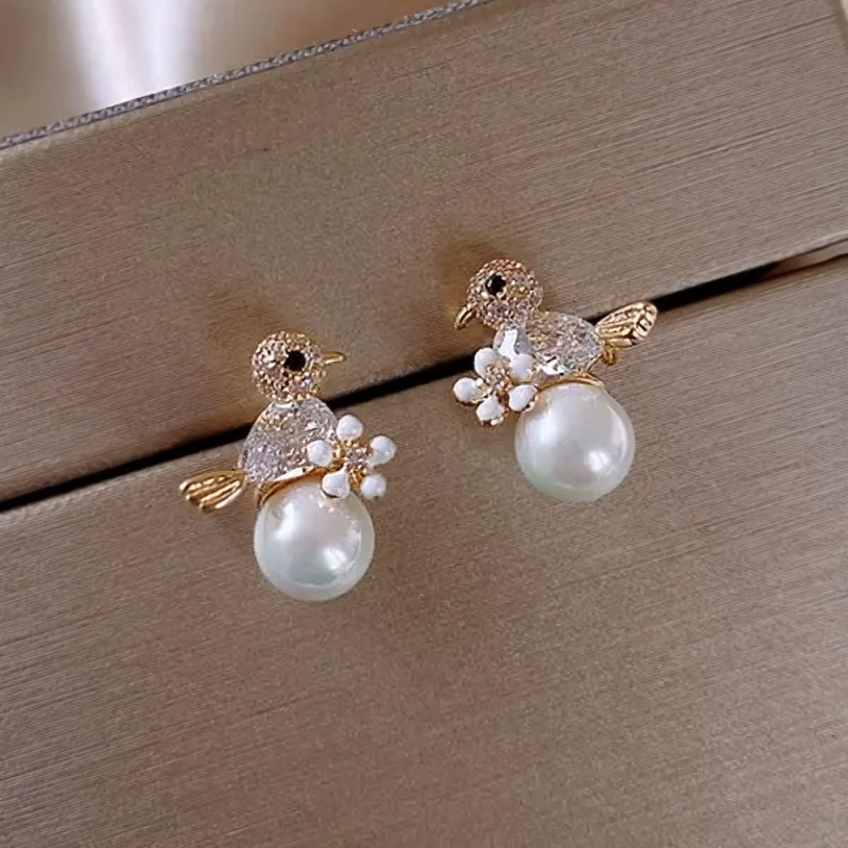 Bird Pearl Earrings